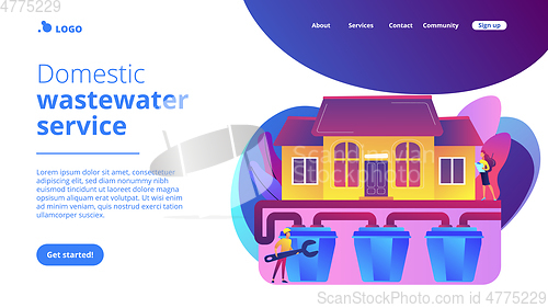 Image of Sewerage system concept landing page.