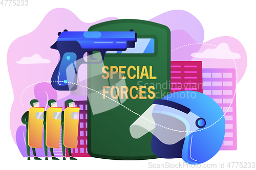 Image of Special military forces concept vector illustration.