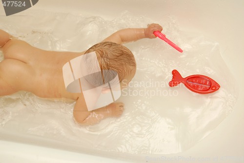 Image of Baby in bath