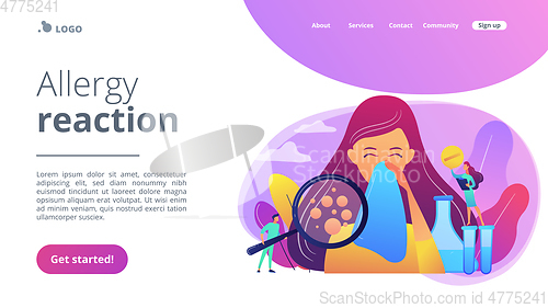 Image of Allergic diseases concept landing page.