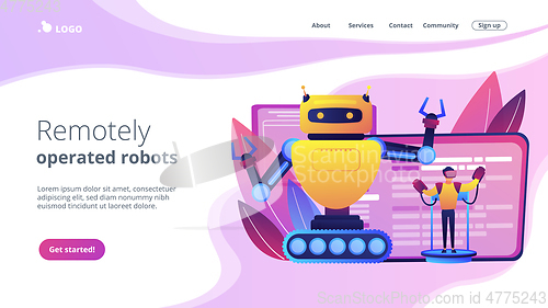 Image of Remotely operated robots concept landing page.