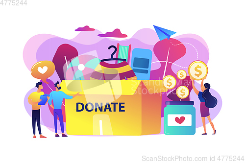 Image of Donation concept vector illustration.