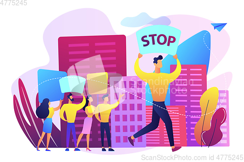 Image of Mass meeting concept vector illustration.