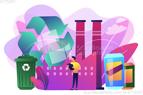 Image of Mechanical recycling concept vector illustration.