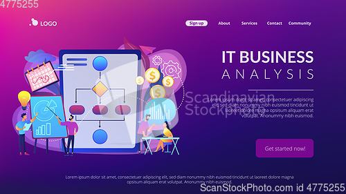 Image of Business process management concept landing page.