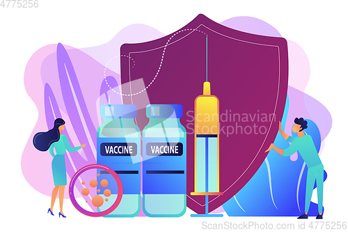 Image of Vaccination program concept vector illustration.