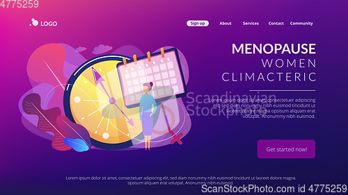 Image of Menopause concept landing page.