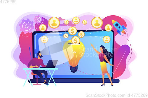 Image of Crowdfunding concept vector illustration.