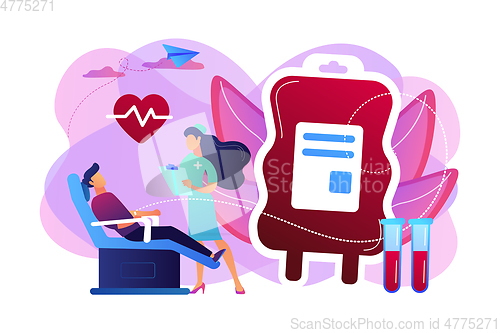 Image of Blood donation concept vector illustration.