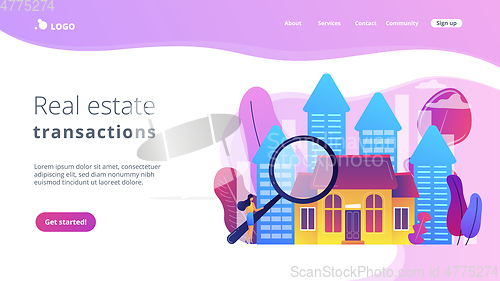 Image of Real estate concept landing page.