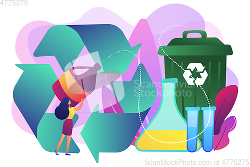 Image of Chemical recycling concept vector illustration.