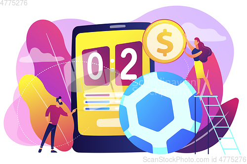 Image of Sports betting concept vector illustration.