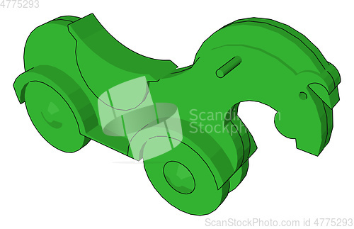 Image of A little toy horse object vector or color illustration