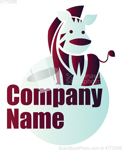 Image of Modern style zebra vector logo design on a white background