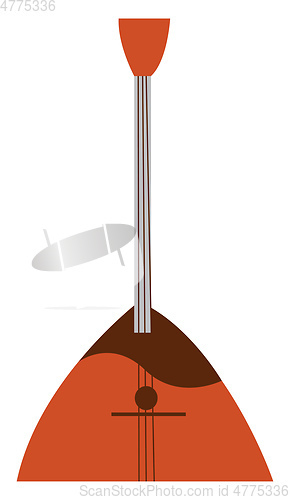 Image of A Russian stringed musical instrument balalaika with a triangula