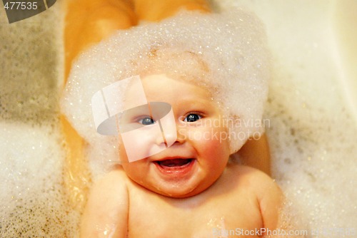 Image of Baby in bath