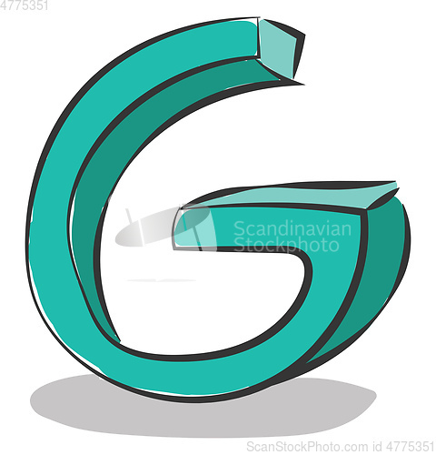 Image of Letter G alphabet vector or color illustration