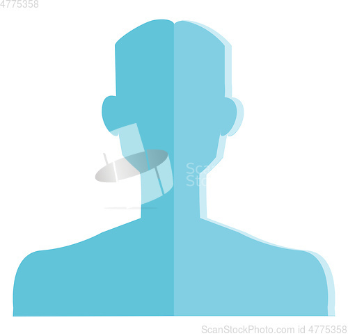 Image of Silhouette of a masculine man vector or color illustration