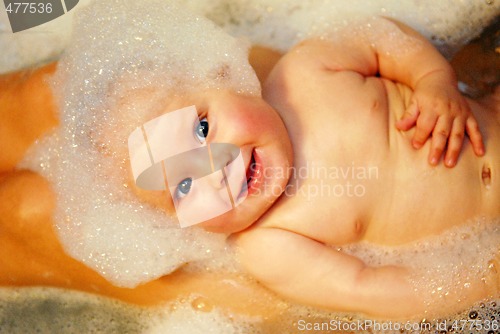 Image of Baby in bath