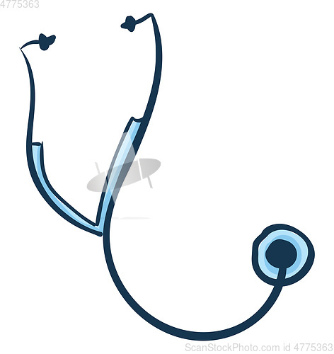 Image of Blue stethoscope vector illustration on white background 