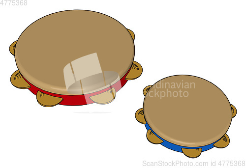 Image of The tambourine playing method vector or color illustration