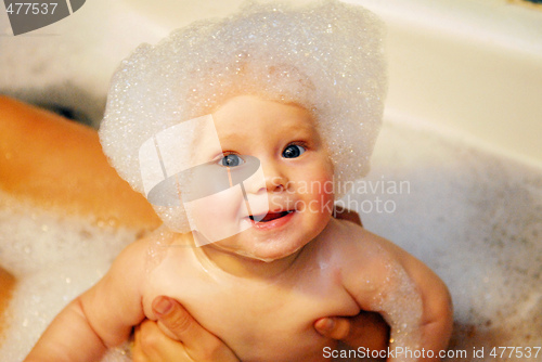 Image of Baby in bath