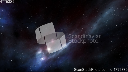 Image of night sky with stars and nebula 