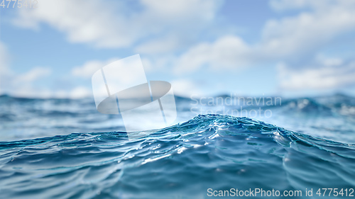 Image of blue ocean wave background