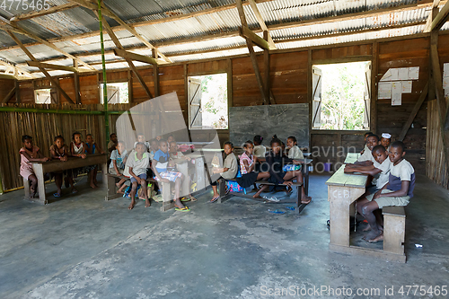 Image of Malagasy school children in classroom, Madagascar