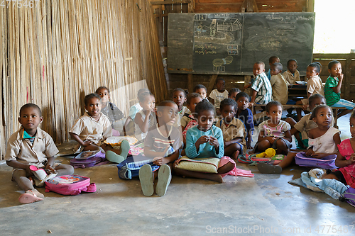 Image of Malagasy school children in classroom, Madagascar