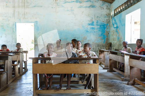 Image of Malagasy school children in classroom, Madagascar