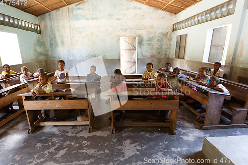 Image of Malagasy school children in classroom, Madagascar