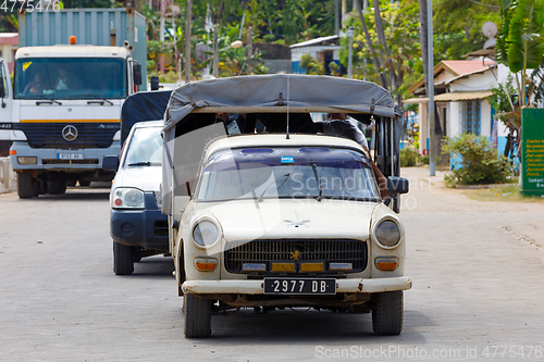 Image of street traffic on Nosy be in Madagascar