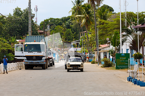 Image of street traffic on Nosy be in Madagascar