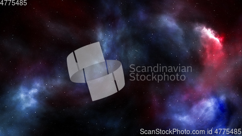 Image of night sky with stars and nebula 