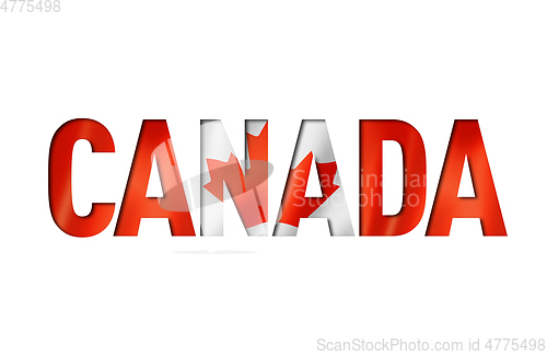 Image of canadian flag text font