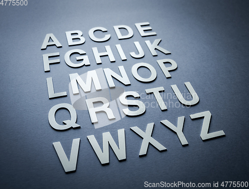 Image of Alphabet made with solid letters