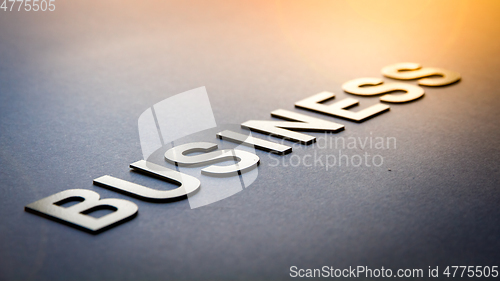 Image of Word business written with white solid letters