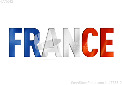 Image of french flag text font