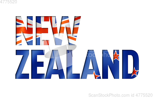 Image of new zealand flag text font