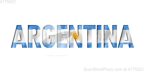 Image of argentinian flag text font