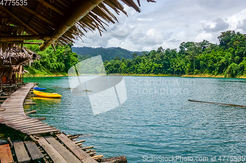 Image of Floating village in Cheow Lan Lake, Khao Sok, Thailand