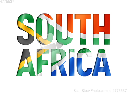 Image of south africa flag text font