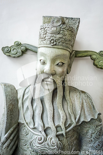 Image of Chinese Guard statue in Wat Pho, Bangkok, Thailand