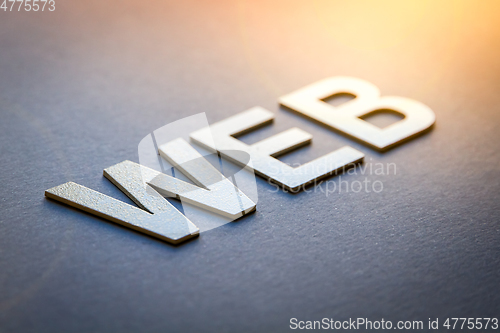 Image of Word web written with white solid letters