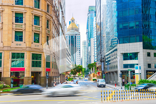 Image of Street of Singapore business downtown