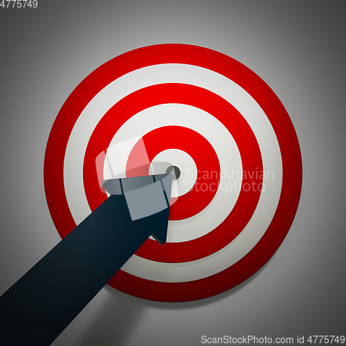 Image of red white target with arrow