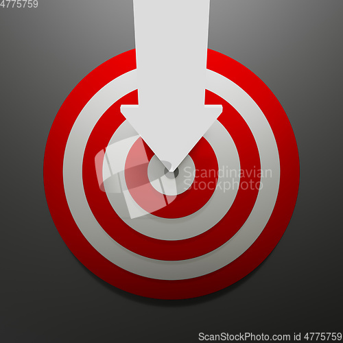 Image of red white target with arrow