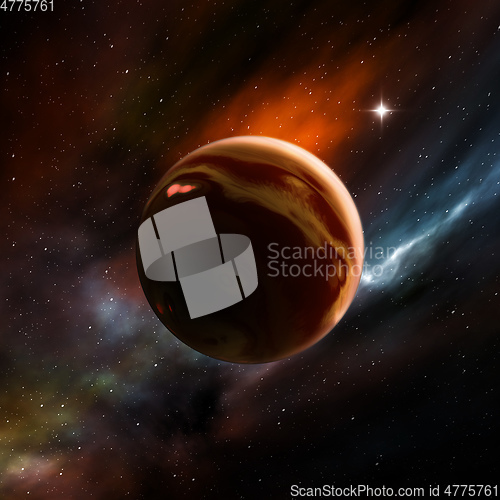 Image of science fiction space art gas giant