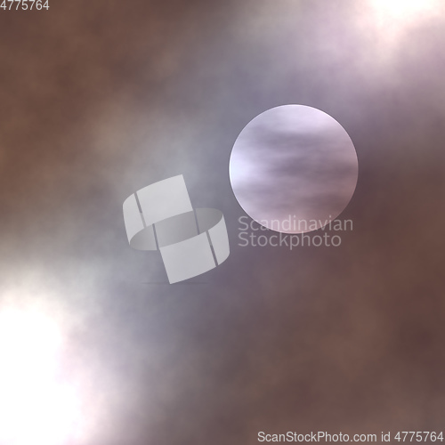 Image of pale moon clouds background 